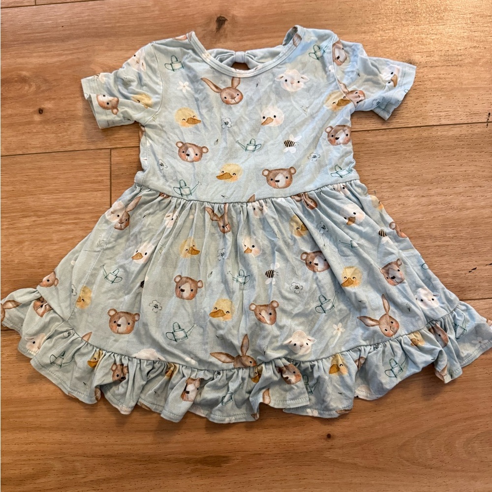 Toddler Girl Short Sleeve Bodysuit Dress